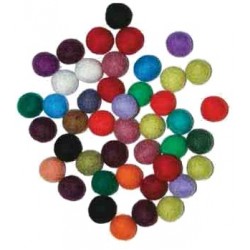 Colored Felt Balls - 15mm - 100pz
